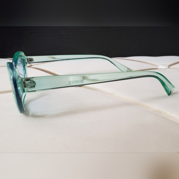 *3/$15 Cat & Jack Women's Retro Sunglasses Cat eye Blue Teal - Picture 3 of 5